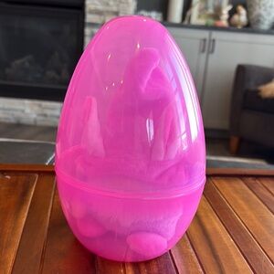 Pink Egg with Plush Gnome Bunny Inside